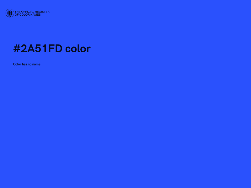 #2A51FD color image