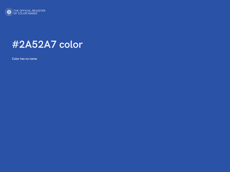 #2A52A7 color image