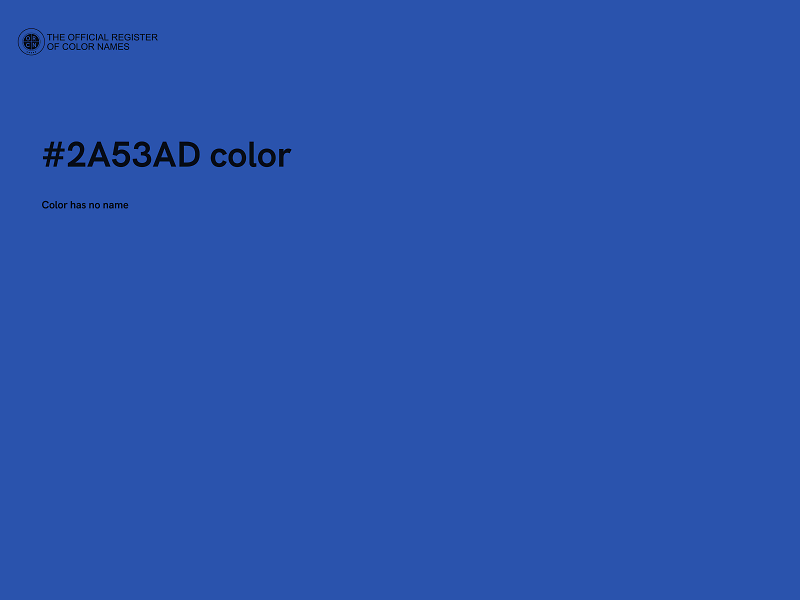 #2A53AD color image