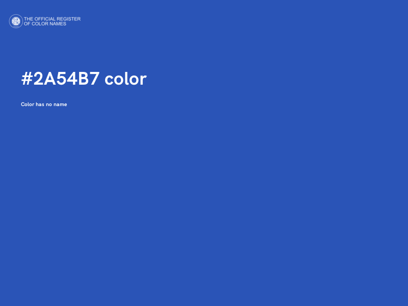 #2A54B7 color image