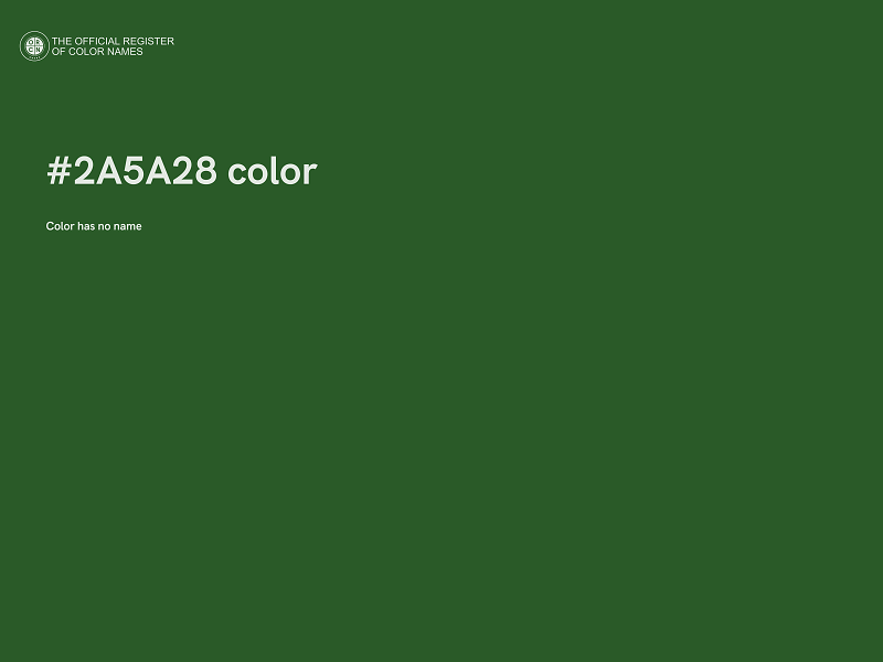 #2A5A28 color image