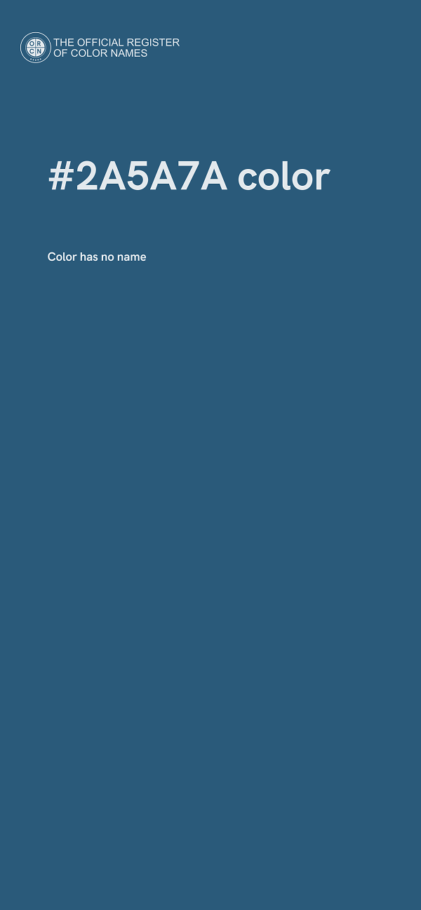 #2A5A7A color image