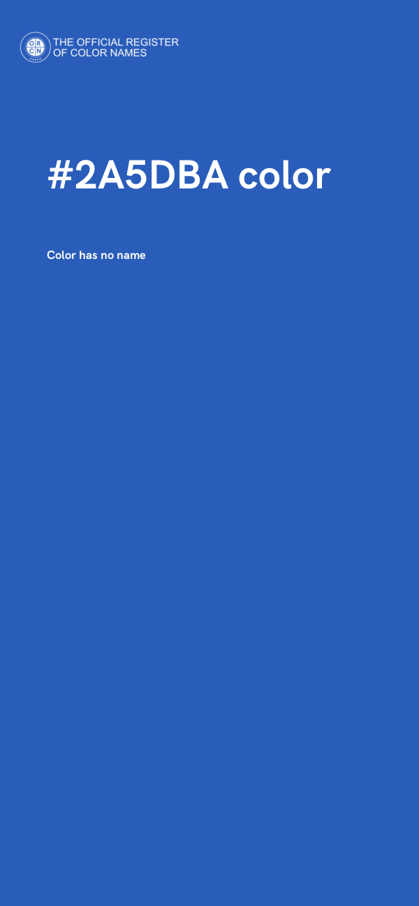 #2A5DBA color image