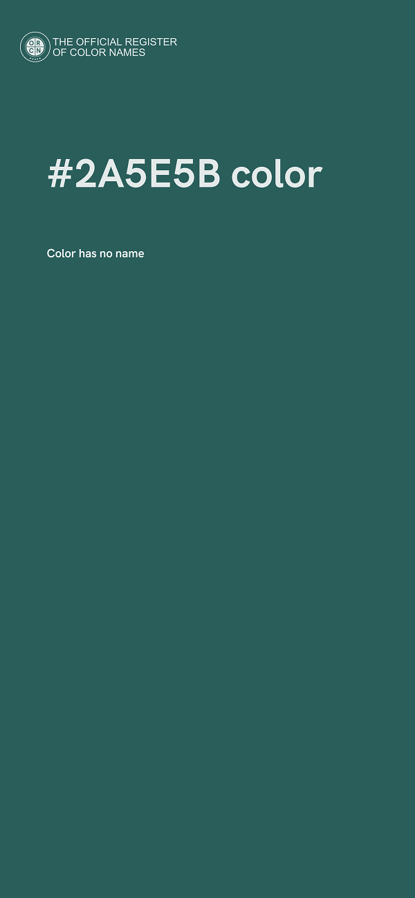 #2A5E5B color image