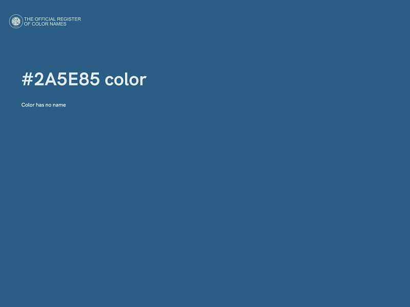 #2A5E85 color image