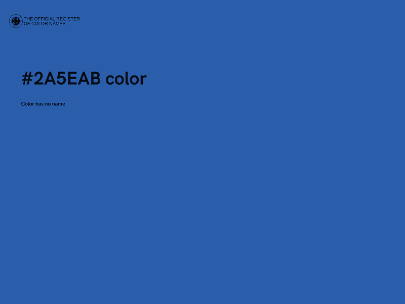 #2A5EAB color image