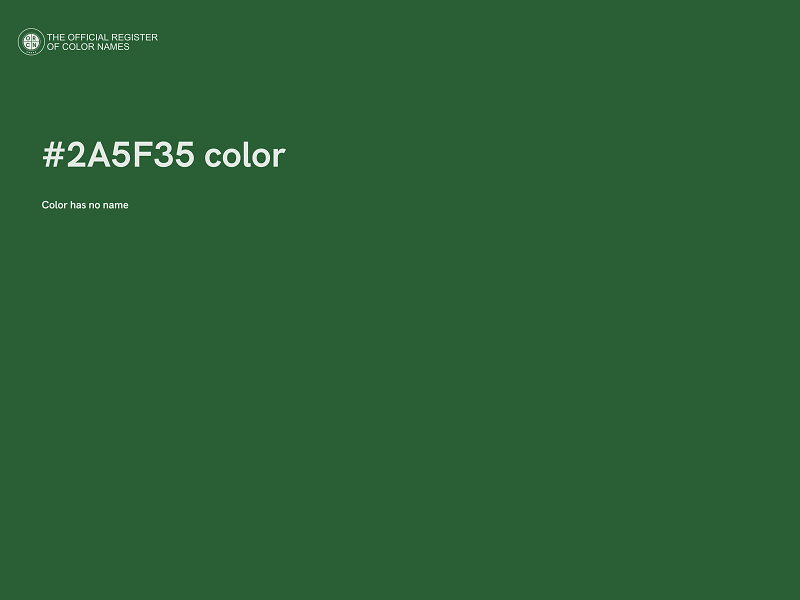 #2A5F35 color image