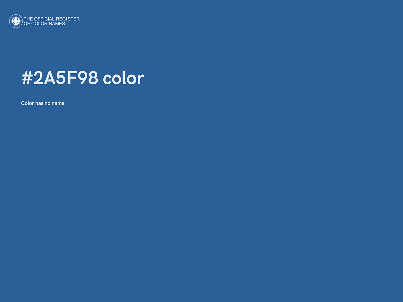 #2A5F98 color image