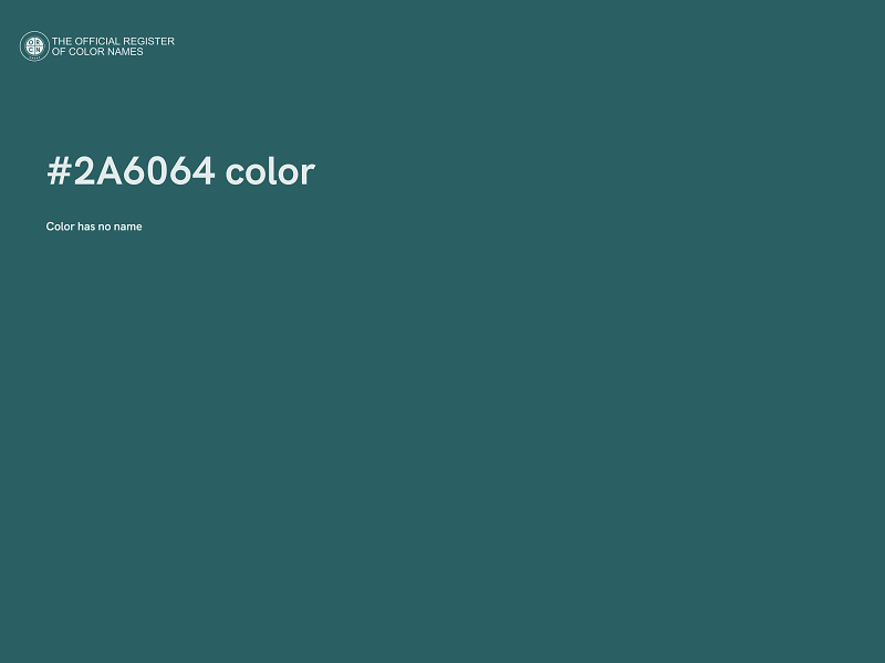 #2A6064 color image