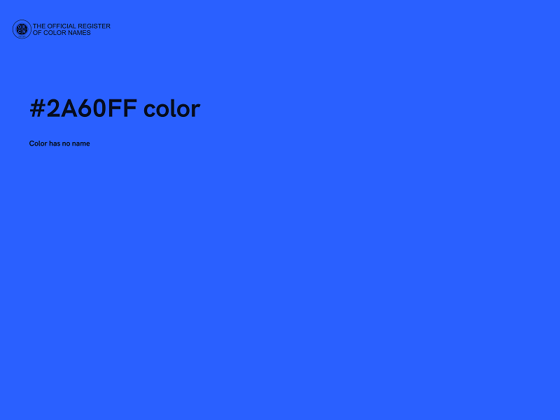 #2A60FF color image