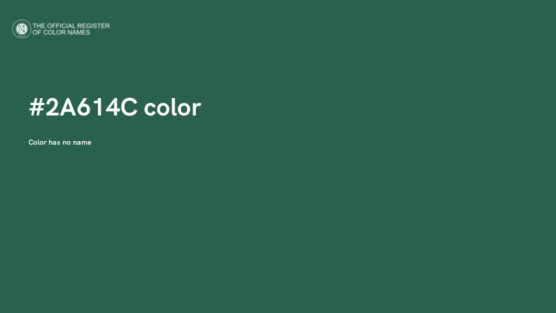 #2A614C color image