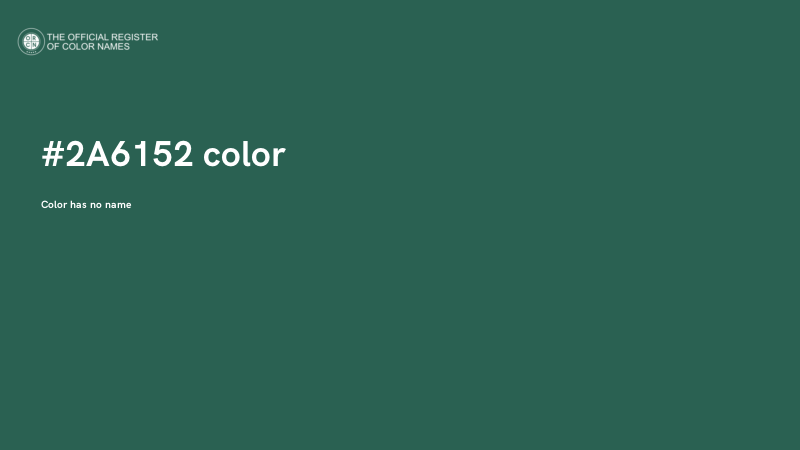 #2A6152 color image