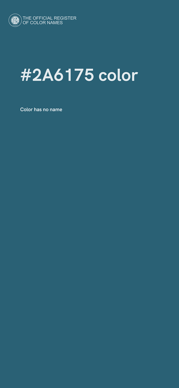 #2A6175 color image