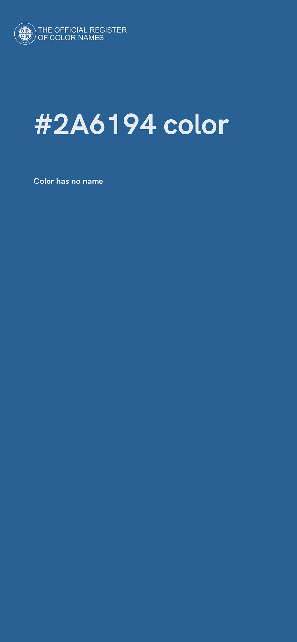 #2A6194 color image
