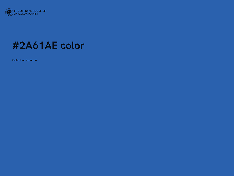 #2A61AE color image