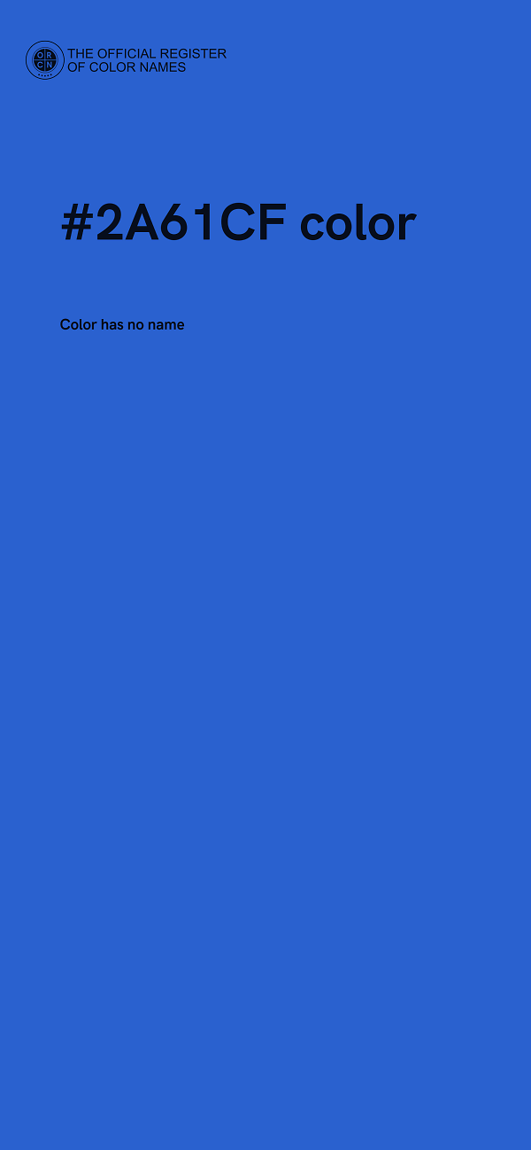 #2A61CF color image