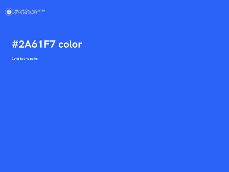 #2A61F7 color image