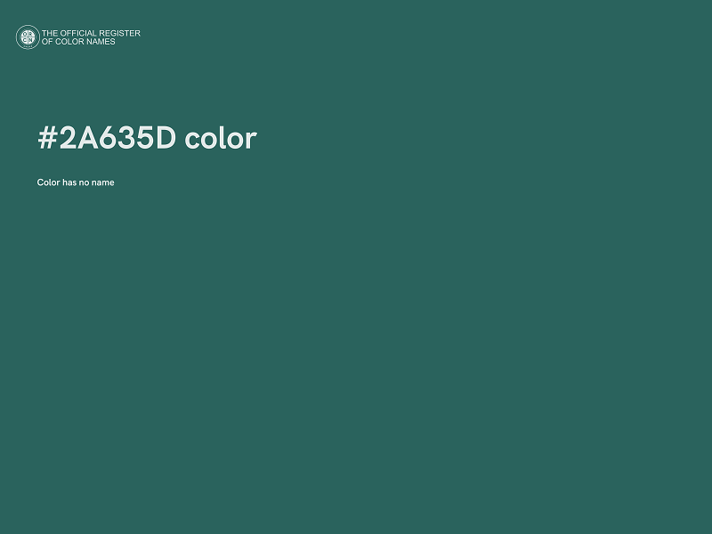 #2A635D color image