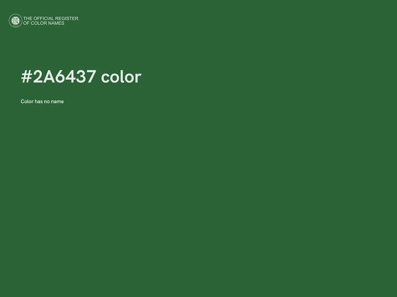 #2A6437 color image