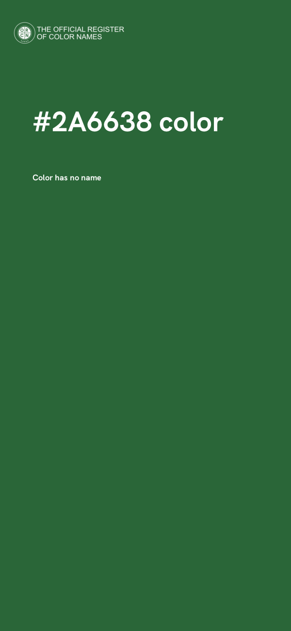 #2A6638 color image
