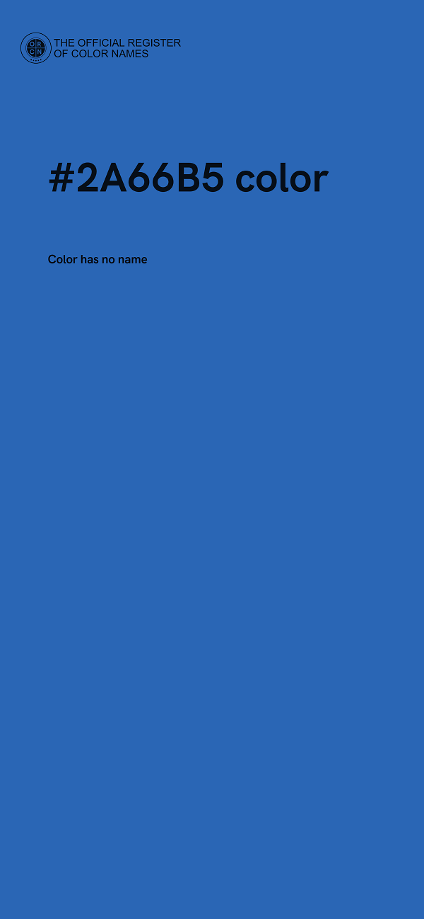 #2A66B5 color image