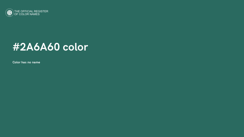 #2A6A60 color image