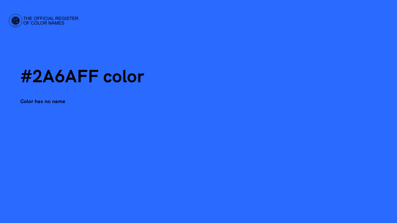 #2A6AFF color image