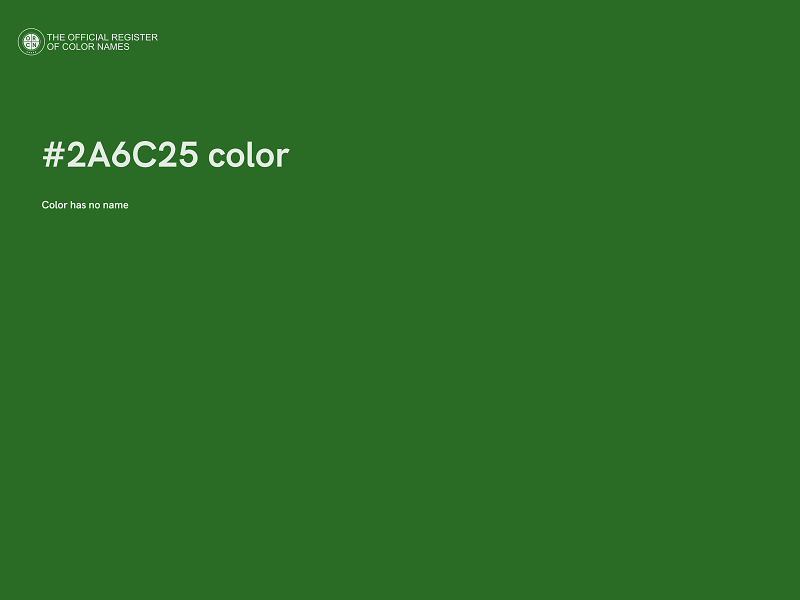 #2A6C25 color image