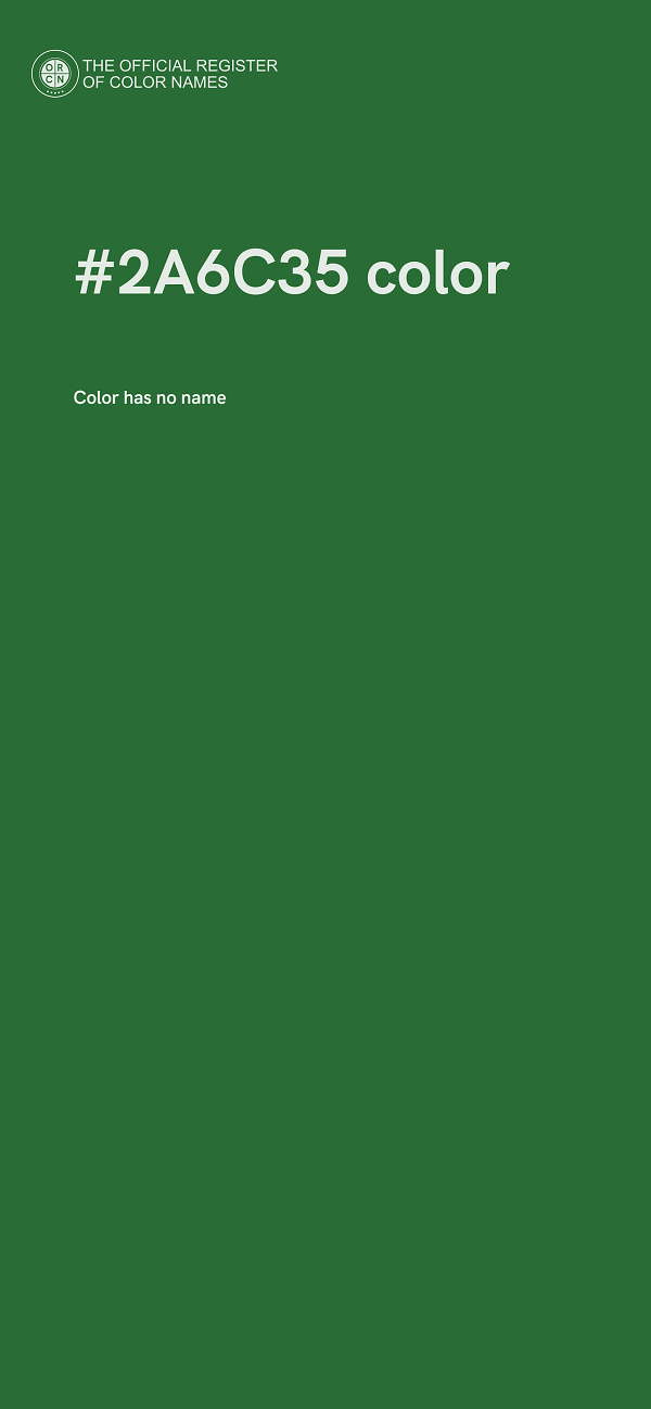 #2A6C35 color image