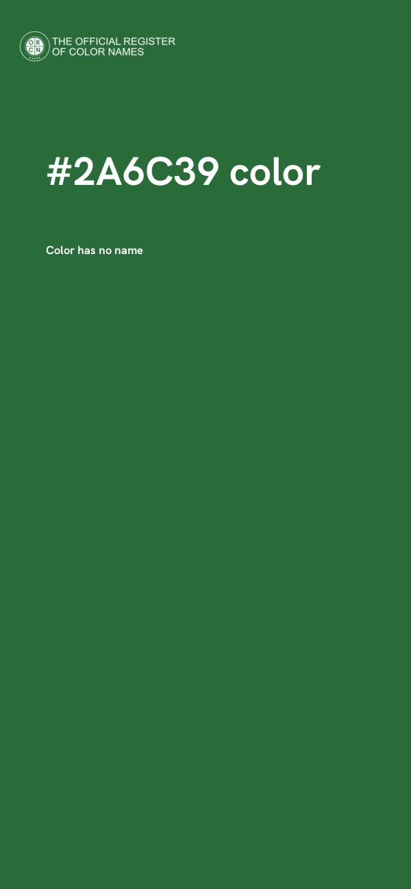 #2A6C39 color image
