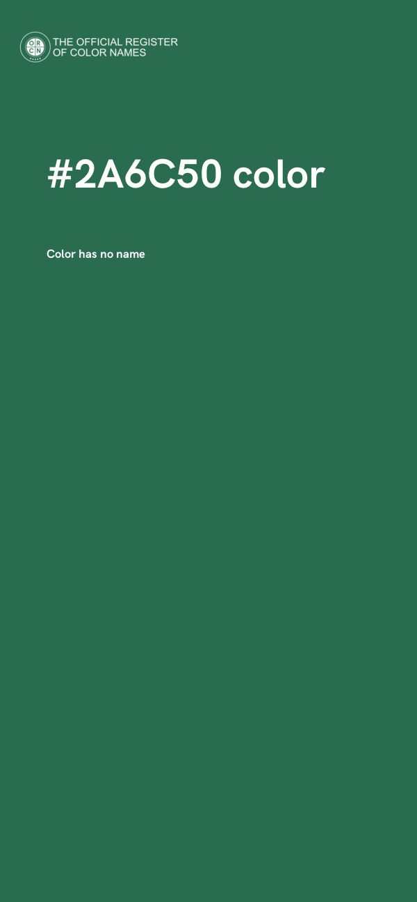 #2A6C50 color image