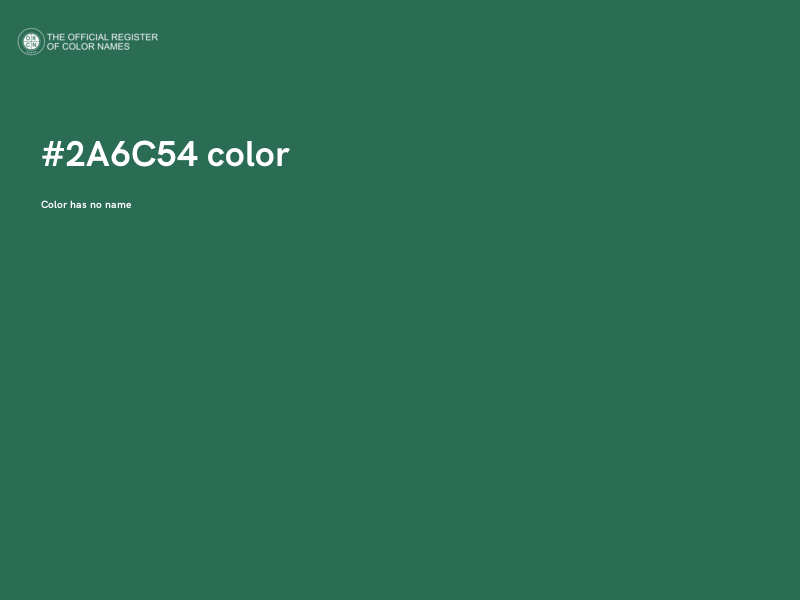 #2A6C54 color image
