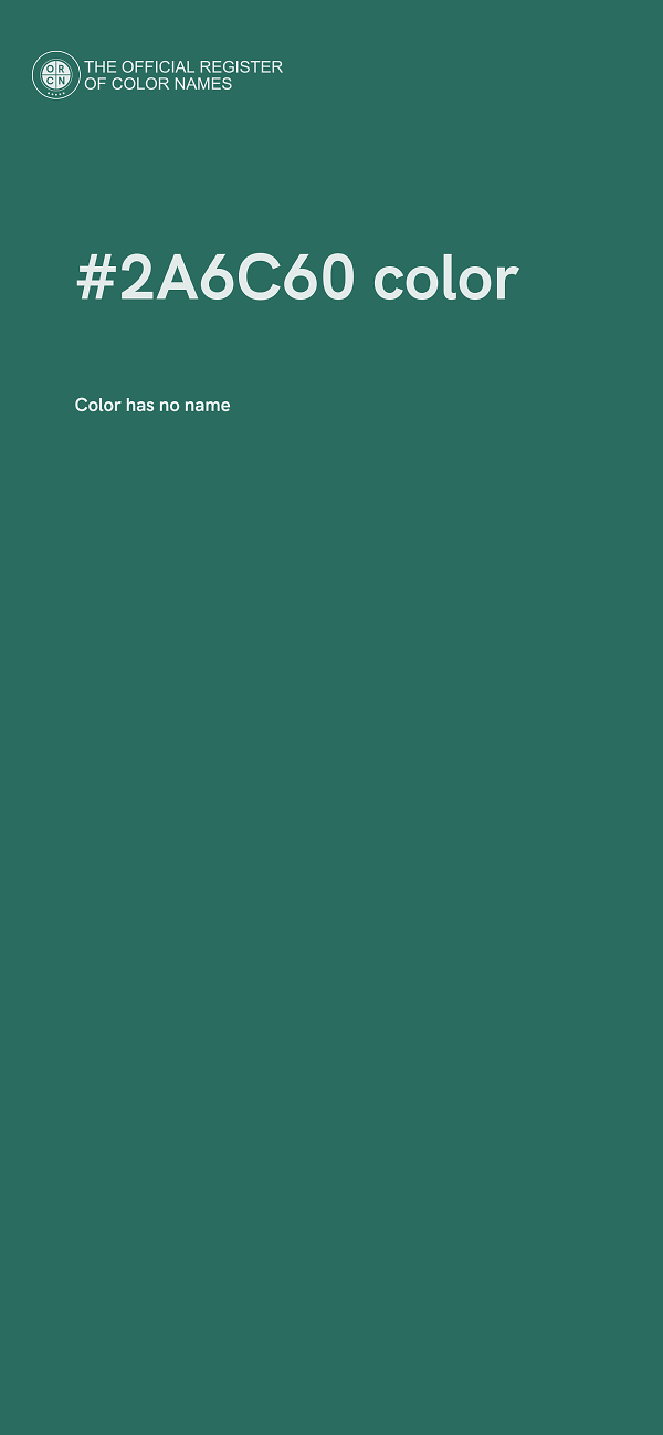 #2A6C60 color image