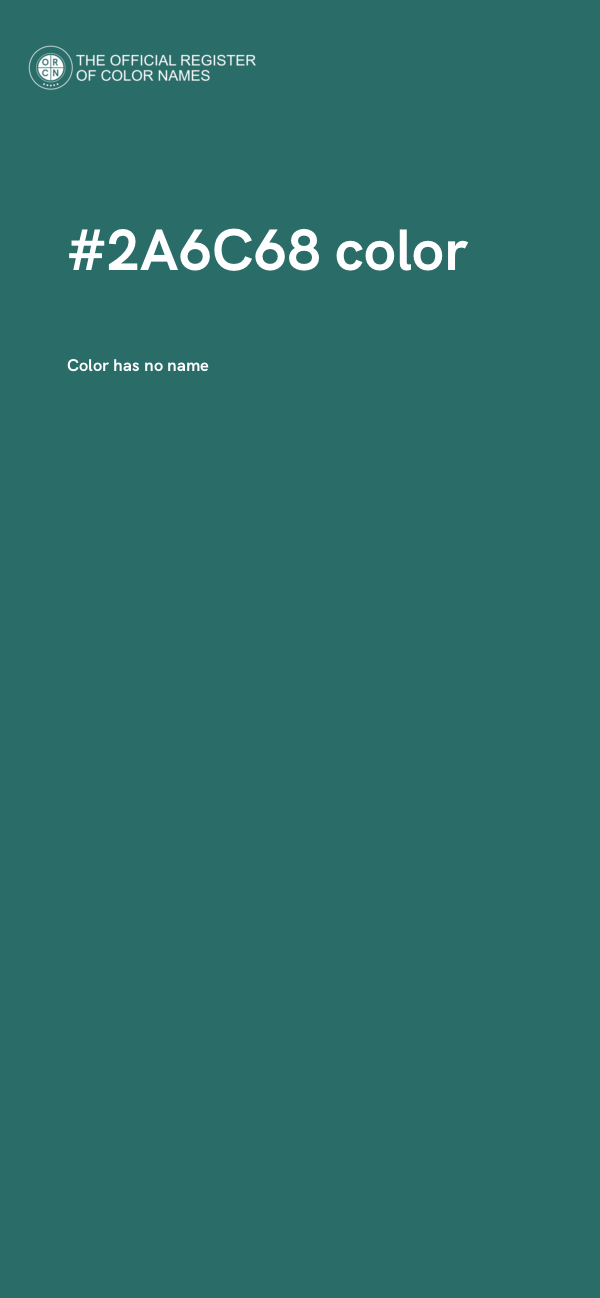 #2A6C68 color image