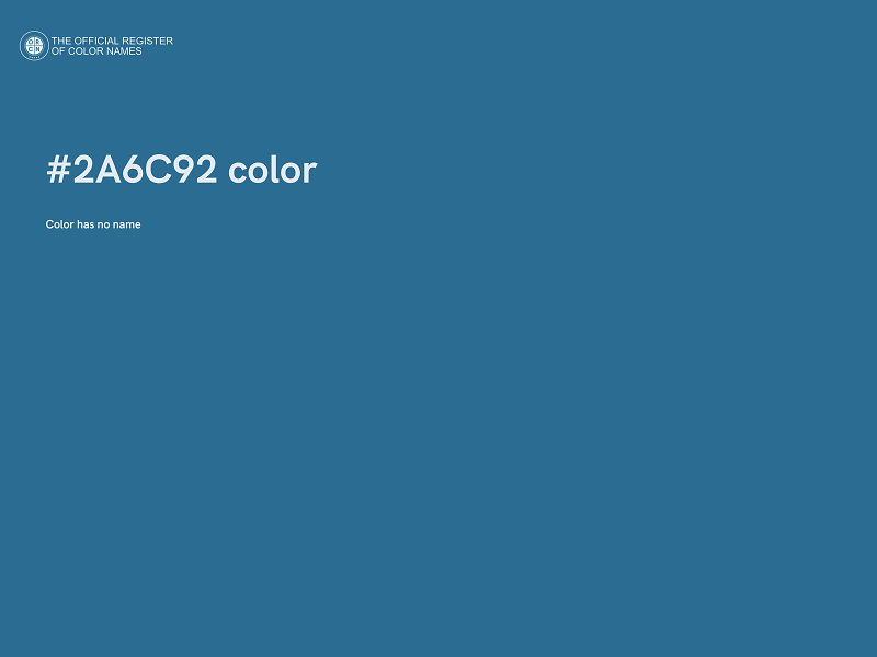 #2A6C92 color image
