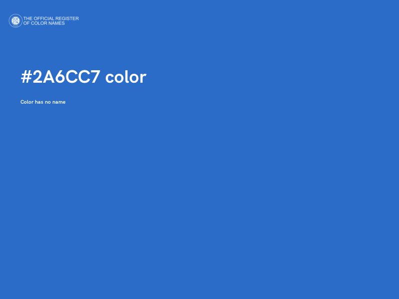 #2A6CC7 color image