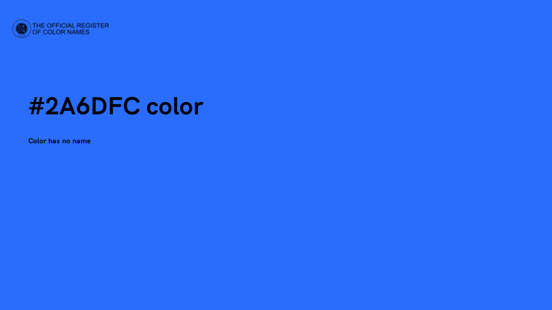 #2A6DFC color image