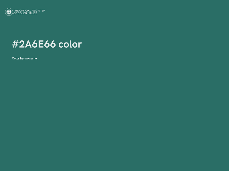 #2A6E66 color image