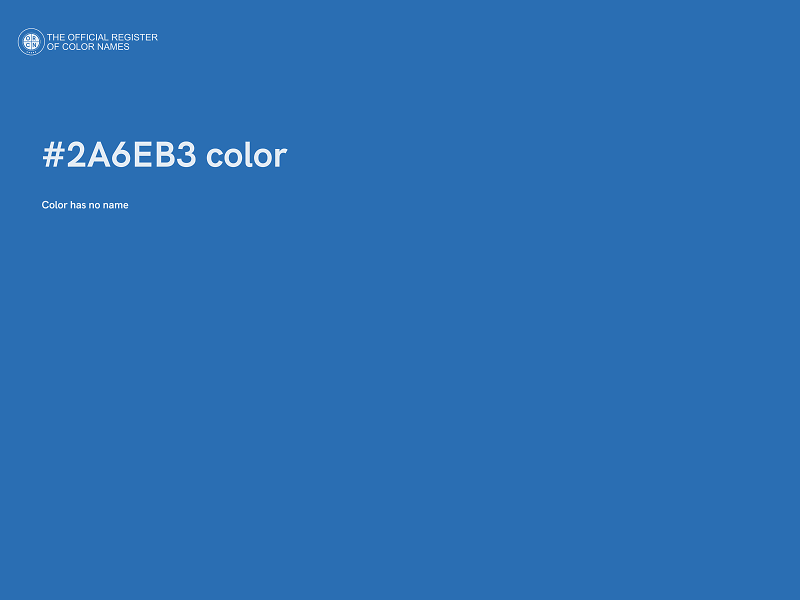 #2A6EB3 color image
