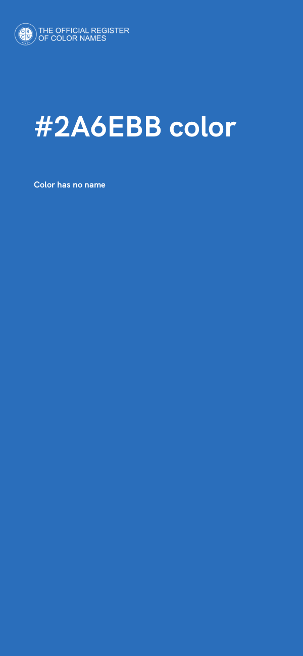 #2A6EBB color image