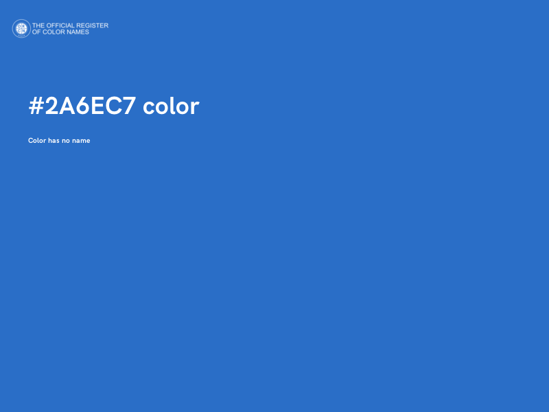 #2A6EC7 color image