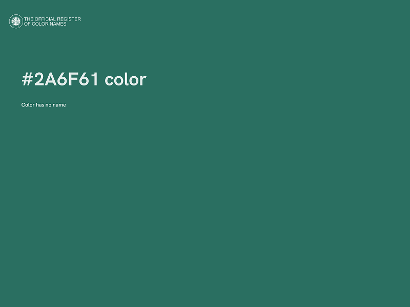 #2A6F61 color image