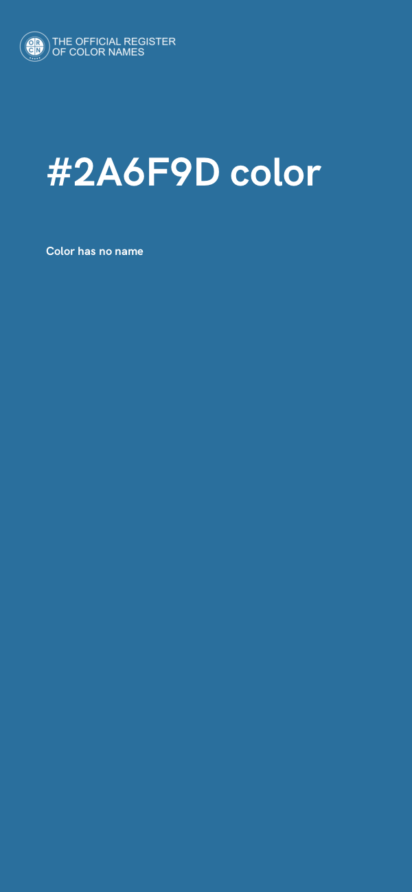 #2A6F9D color image