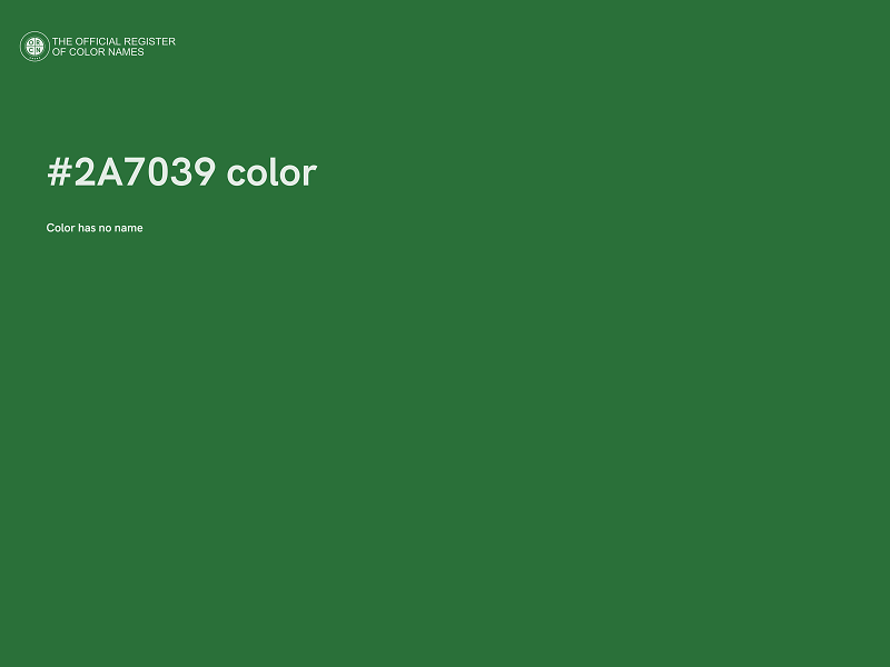 #2A7039 color image