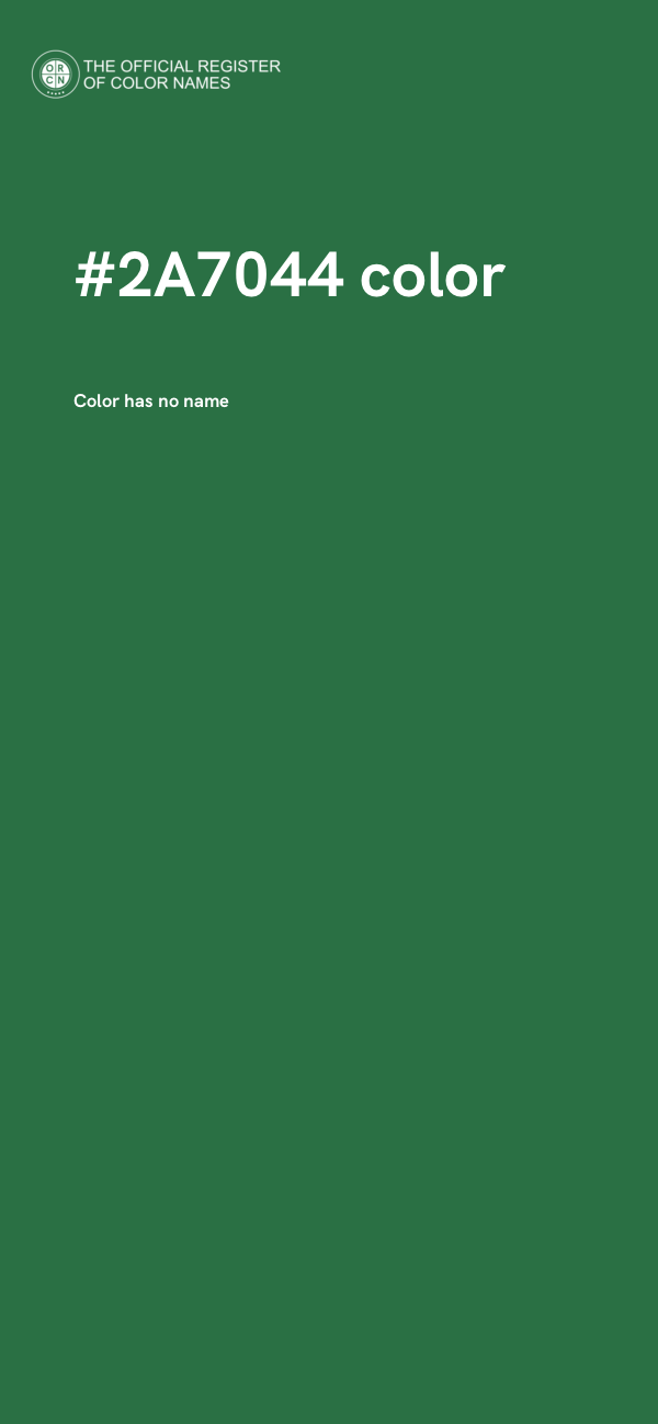 #2A7044 color image