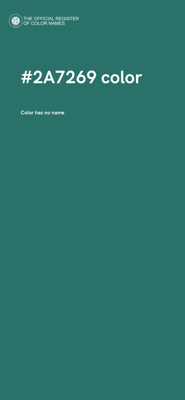 #2A7269 color image