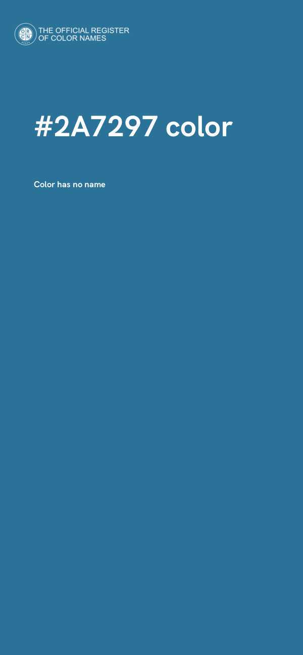 #2A7297 color image