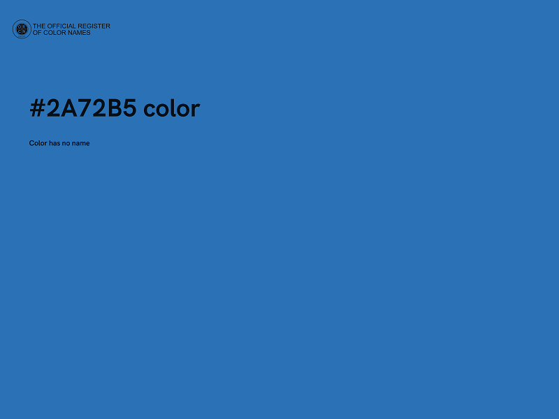 #2A72B5 color image