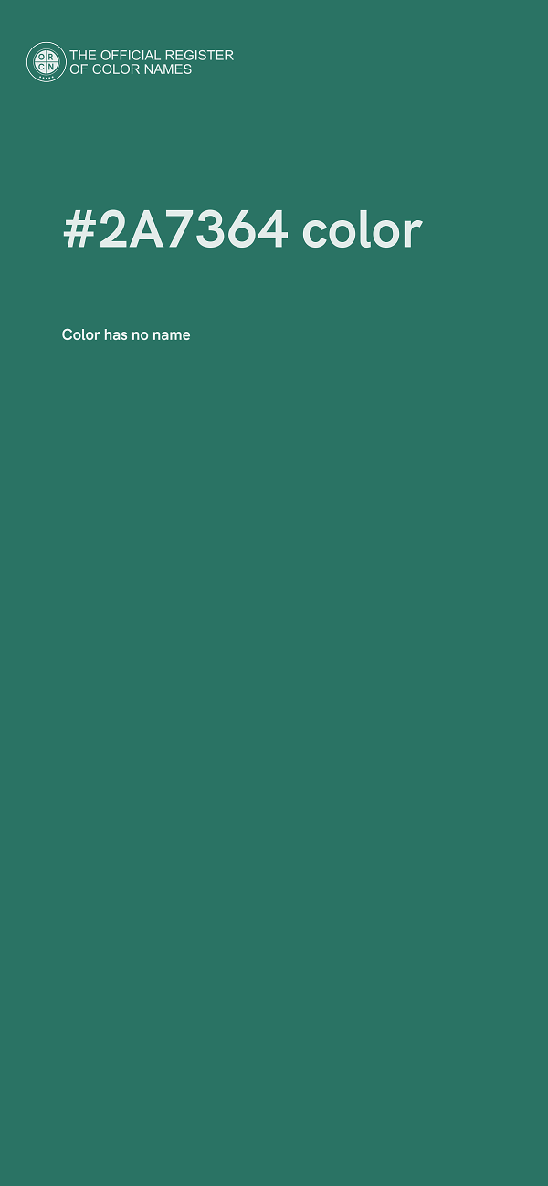 #2A7364 color image