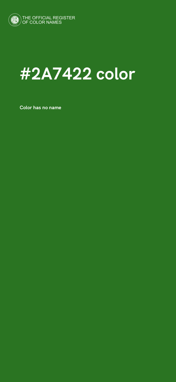 #2A7422 color image